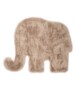 Childrens elephant rug - Fluffy taupe - overzicht boven, thumbnail