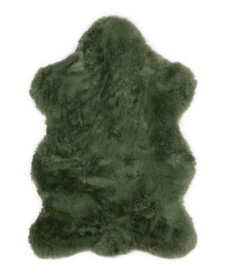 Kids rug sheep - Fluffy olive green - overzicht boven, thumbnail