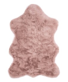 Kids rug sheep - Fluffy pink - overzicht boven, thumbnail