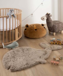 Kids rug whale - Fluffy taupe - sfeer