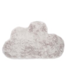 Childrens rug cloud - Fluffy light grey - overzicht boven, thumbnail