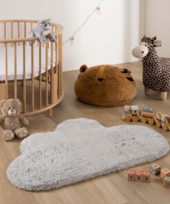 Childrens rug cloud - Fluffy light grey - sfeer