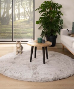 Round thick rug - Comfy plus light grey - sfeer