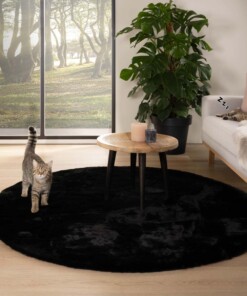 Round thick rug - Comfy plus black - sfeer