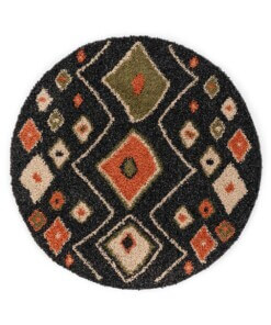 Round boho rug​ - Artisan anthracite/multi - overzicht