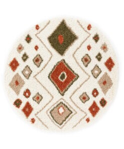 Round boho rug​ - Artisan white/multi - overzicht
