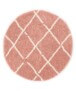 Round berber rug - Artisan pink/white - overzicht, thumbnail