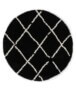 Round Thick Diamond Rug Artisan - Black/White - overzicht, thumbnail