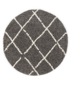 Round berber rug - Habitat grey/white - overzicht, thumbnail