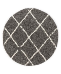 Round berber rug - Habitat grey/white - overzicht