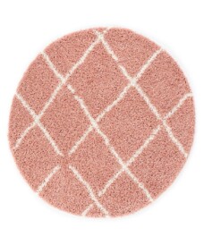 Round berber rug - Habitat pink/white - overzicht, thumbnail