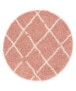 Round berber rug - Habitat pink/white - overzicht, thumbnail