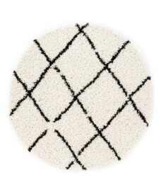 Round berber rug - Habitat white/black - overzicht, thumbnail