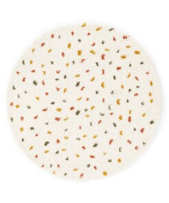 Round polka dot rug - Artisan white/multi - overzicht