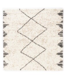 Square berber rug - Artisan Tizi white/grey - overzicht, thumbnail