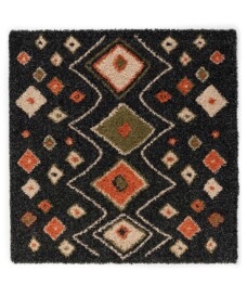 Square boho rug​ - Artisan anthracite/multi - overzicht, thumbnail