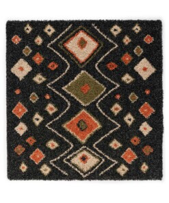 Square boho rug​ - Artisan anthracite/multi - overzicht