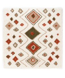 Square boho rug​ - Artisan white/multi - overzicht, thumbnail