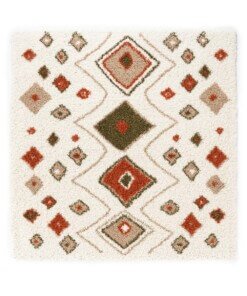 Square boho rug​ - Artisan white/multi - overzicht