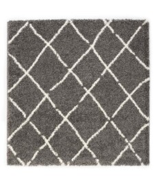 Square berber rug - Artisan grey/white - overzicht, thumbnail