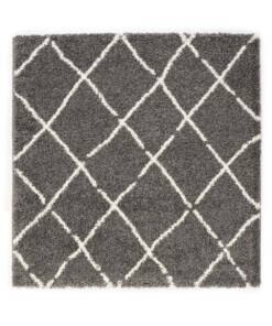 Square berber rug - Artisan grey/white - overzicht, thumbnail