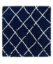Square Thick Diamond Rug Artisan - Navy blue/White - overzicht, thumbnail
