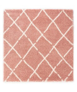 Square berber rug - Artisan pink/white - overzicht, thumbnail
