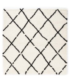 Square berber rug - Artisan white/black - overzicht, thumbnail