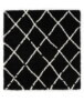 Square Thick Diamond Rug Artisan - Black/White - overzicht, thumbnail