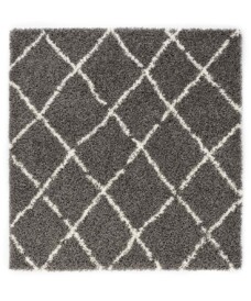 Square berber rug - Habitat grey/white - overzicht, thumbnail