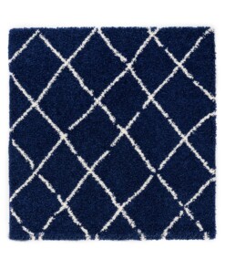 Square berber rug - Habitat navy blue/white - overzicht
