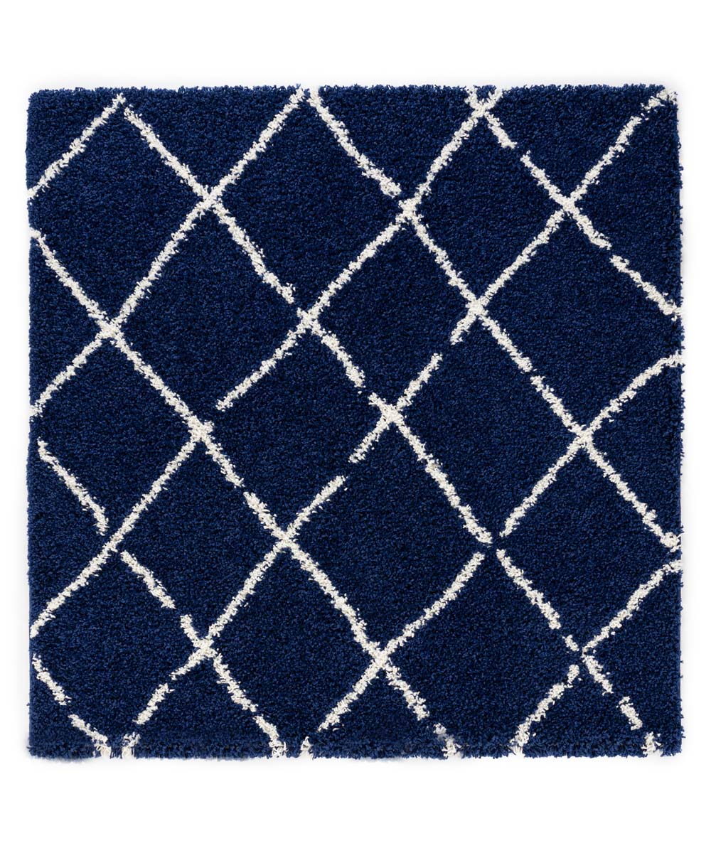 Square berber rug - Habitat navy blue/white - overzicht Square berber rug - Habitat navy blue/white - overzicht