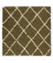 Square berber rug - Habitat olive green/white - overzicht, thumbnail