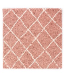 Square berber rug - Habitat pink/white - overzicht, thumbnail