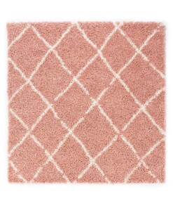 Square berber rug - Habitat pink/white - overzicht