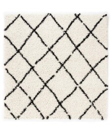 Square berber rug - Habitat white/black - overzicht, thumbnail