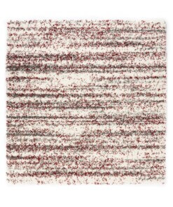 Square berber rug - Artisan Essa grey/red - overzicht