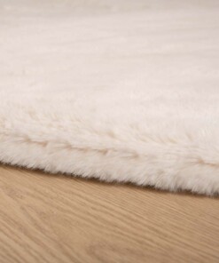 Round thick rug - Comfy plus cream - close up, thumbnail