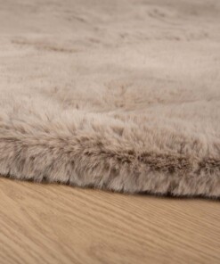 Round thick rug - Comfy plus taupe - close up, thumbnail