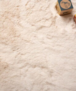 Kids rug whale - Fluffy cream - close up, thumbnail