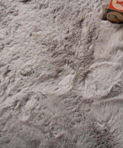 Childrens rug cloud - Fluffy light grey - close up, thumbnail