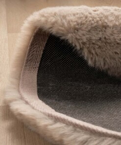 Kids rug whale - Fluffy taupe - close up, thumbnail