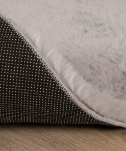 Childrens rug cloud - Fluffy light grey - close up, thumbnail