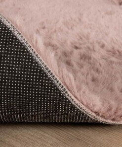 Kids rug sheep - Fluffy pink - close up, thumbnail