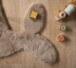 Kids rug whale - Fluffy taupe - close up, thumbnail