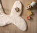 Kids rug whale - Fluffy cream - close up, thumbnail