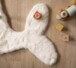 Kids rug whale - Fluffy white - close up, thumbnail