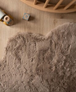 Childrens rug cloud - Fluffy taupe - close up, thumbnail Childrens rug cloud - Fluffy taupe - close up, thumbnail