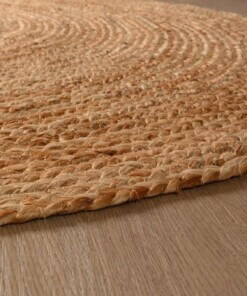 Oval jute rug - Boho & me natural - close up, thumbnail