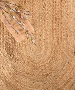 Oval jute rug - Boho & me natural - close up, thumbnail